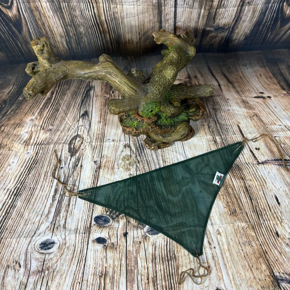 Reptile Aquarium Decor Tree & Hammock Habitat Hideout Resin Moss Bearded Dragon